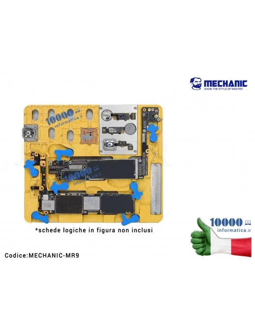 MECHANIC-MR9 Piastra PCB Holder MECHANIC MR9 Logicboard CPU NAND per iPhone XR, 8, 8+ A12/A11/A10/A9/A8/NAND/PCIE Fissaggio s...