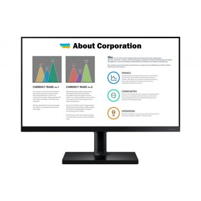 LF24T450FQRXXU Samsung T45F computer monitor 61 cm (24") 1920 x 1080 pixels Full HD LED Black