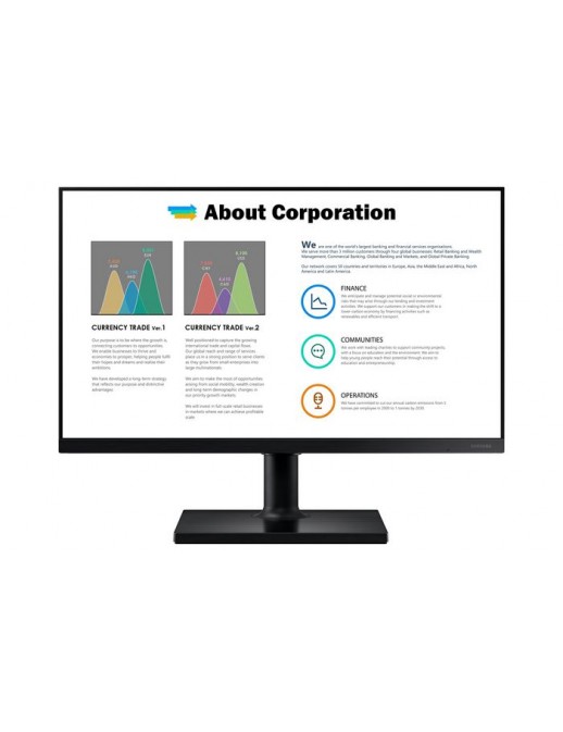 LF24T450FQRXXU Samsung T45F computer monitor 61 cm (24") 1920 x 1080 pixels Full HD LED Black