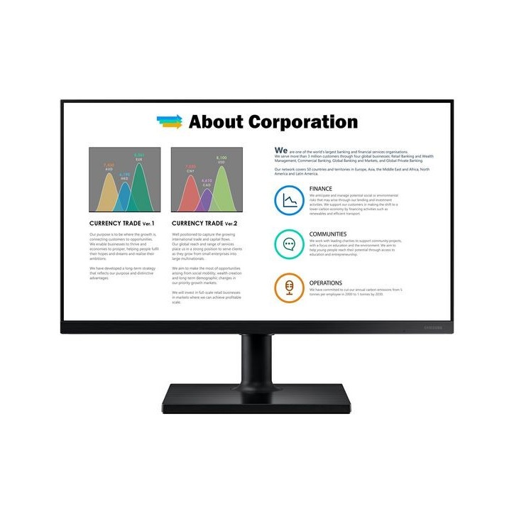 LF24T450FQRXXU Samsung T45F computer monitor 61 cm (24") 1920 x 1080 pixels Full HD LED Black LF24T450FQRXXU Samsung T45F computer monitor 61 cm (24") 1920 x 1080 pixels Full HD LED Black