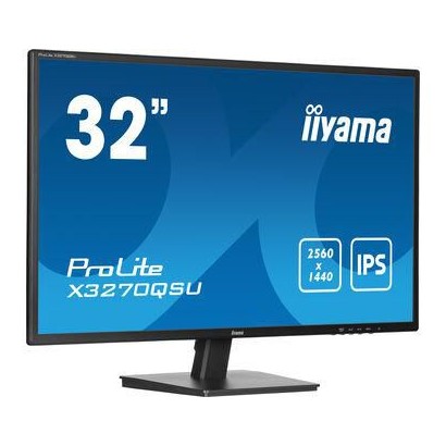 X3270QSU-B1 X3270QSU-B1 iiyama 32" IPS-panel, 2560x1440, 250cd/m², 3ms, Speakers, DisplayPort, 2xHDMI, USB 3x 3.2