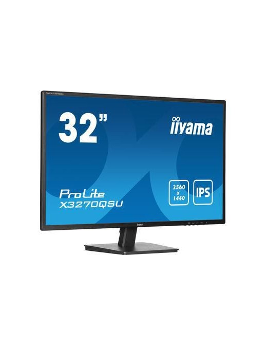 X3270QSU-B1 iiyama 32" IPS-panel, 2560x1440, 250cd/m², 3ms, Speakers, DisplayPort, 2xHDMI, USB 3x 3.2