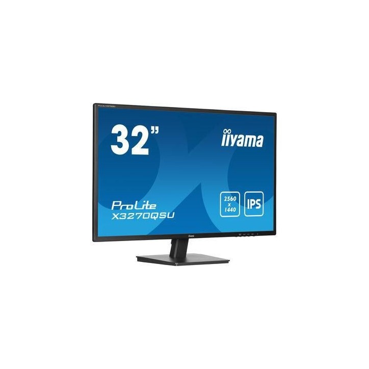 X3270QSU-B1 iiyama 32" IPS-panel, 2560x1440, 250cd/m², 3ms, Speakers, DisplayPort, 2xHDMI, USB 3x 3.2 X3270QSU-B1 iiyama 32" IPS-panel, 2560x1440, 250cd/m², 3ms, Speakers, DisplayPort, 2xHDMI, USB 3x 3.2