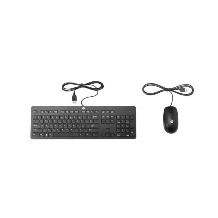 928517-071 HP USB Wired Keyboard + Mouse, Black