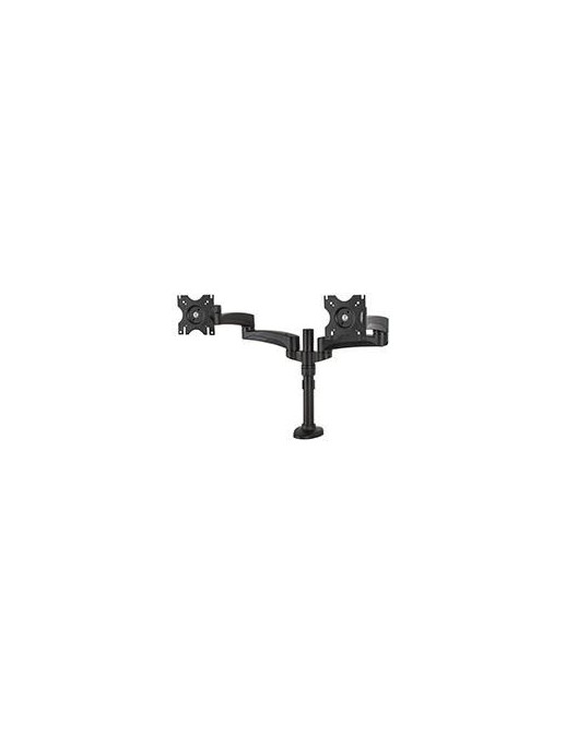 BT7374/B B-Tech Twin Flat Screen Desk Mount with Dual Articulated Arms, 28", max 9 kg, VESA 75x75 - 100x100, Black