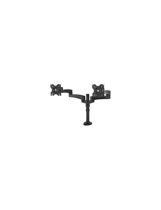 BT7374/B BT7374/B B-Tech Twin Flat Screen Desk Mount with Dual Articulated Arms, 28", max 9 kg, VESA 75x75 - 100x100, Black