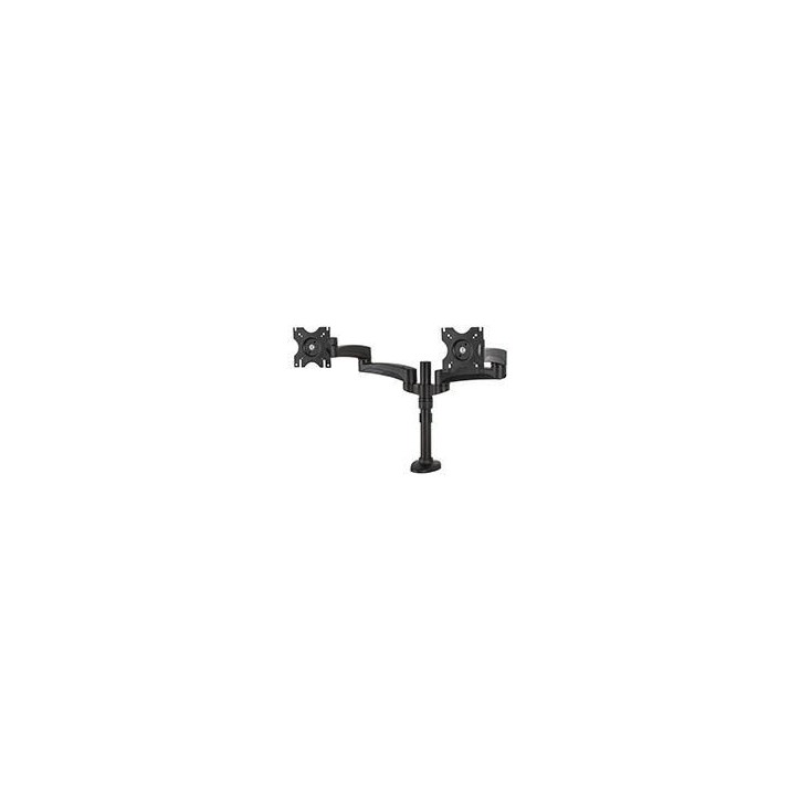 BT7374/B B-Tech Twin Flat Screen Desk Mount with Dual Articulated Arms, 28", max 9 kg, VESA 75x75 - 100x100, Black