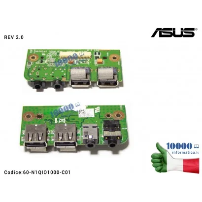 Connettore I/O USB Board ASUS N53 N53SV N53SN N53SM N53JQ N53JN N53JF N53S N53J
