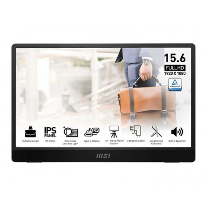 9S6-3PB70H-021 9S6-3PB70H-021 MSI Pro Mp161De E2 Computer Monitor 39.6 Cm (15.6") 1920 X 1080 Pixels Full Hd Led Black