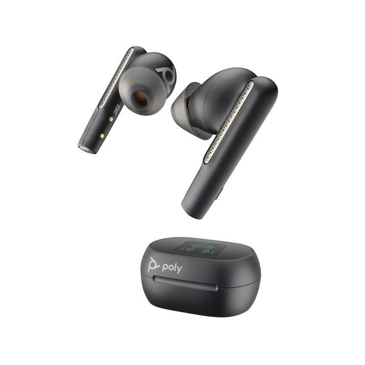 7Y8G3AA HP Voyager Free 60+ UC Carbon Black Earbuds +BT700 USB-A Adapter +Touchscreen Charge Case 216065-01