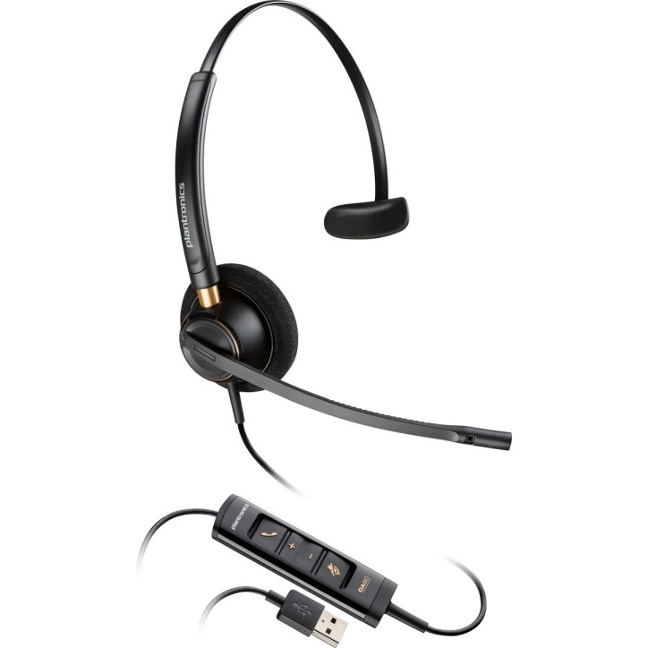 783R1AA HP EncorePro 515 Microsoft Teams Certified Monoaural with USB-A Headset 218272-01