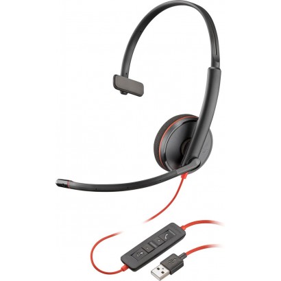 80S01A6 HP Blackwire 3210 Monaural USB-A Headset (Bulk) 209744-101