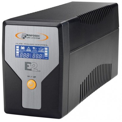 65348 Infosec On Line Performance UPS 600 VA 4 IEC outlets -- 3-year warranty -- TUPSE2LCD600