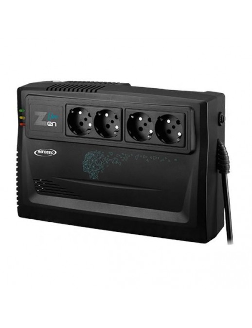 66083 Infosec Line Interactive UPS 800 VA 4 FR/SCHUKO Outlets -- 2-year warranty -- TUPSZL800