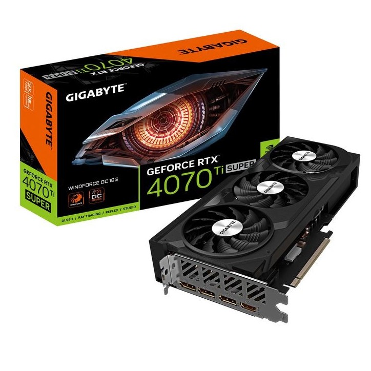 GV-N407TSWF3OC-16GD Gigabyte Geforce Rtx 4070 Ti Super Windforce Oc 16G Nvidia 16 Gb Gddr6X
