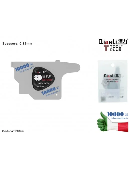 13066 Strumento di Smontaggio QIANLI 3D Ultra Thin T-0,12mm Curved Screen Disassebler in Metallo Toughness Metal Sheet Openin...