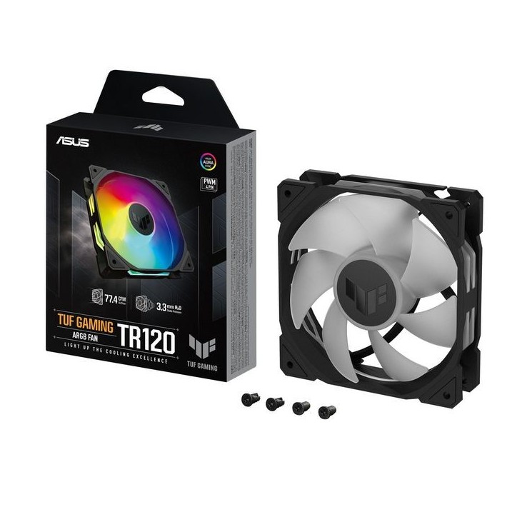 90DA0090-B09000 Asus Tuf Gaming Tr120 Argb Fan - Single Pack Computer Case 12 Cm Black
