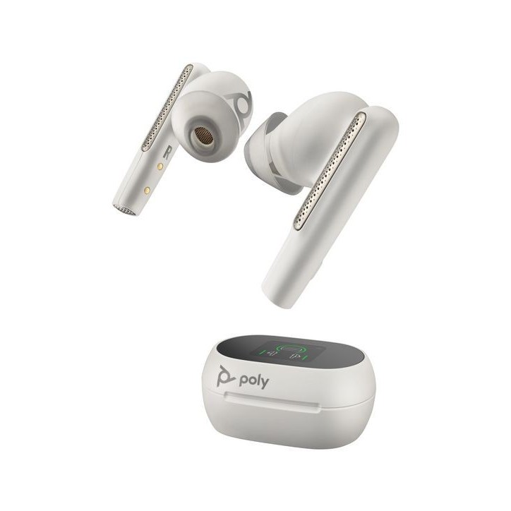 7Y8G7AA HP Voyager Free 60+ UC M White Sand Earbuds +BT700 USB-A Adapter +Touchscreen Charge Case 216755-01