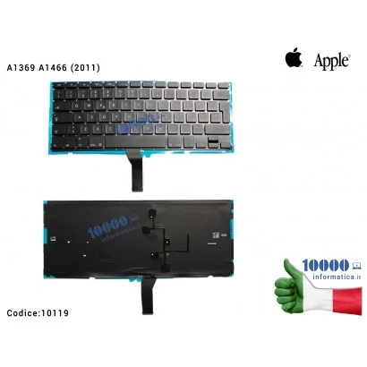 10119 Tastiera Italiana APPLE MacBook Air A1369 (Late 2010 - Mid 2011) (2011) A1466 (2012) (2013) (2014) (2015) (2017) RETROI...