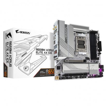 B650M A ELITE AX ICE B650M A ELITE AX ICE Gigabyte B650M Aorus Elite Ax Ice Motherboard Amd B650 Socket Am5 Micro Atx