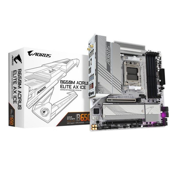 B650M A ELITE AX ICE Gigabyte B650M Aorus Elite Ax Ice Motherboard Amd B650 Socket Am5 Micro Atx B650M A ELITE AX ICE Gigabyte B650M Aorus Elite Ax Ice Motherboard Amd B650 Socket Am5 Micro Atx
