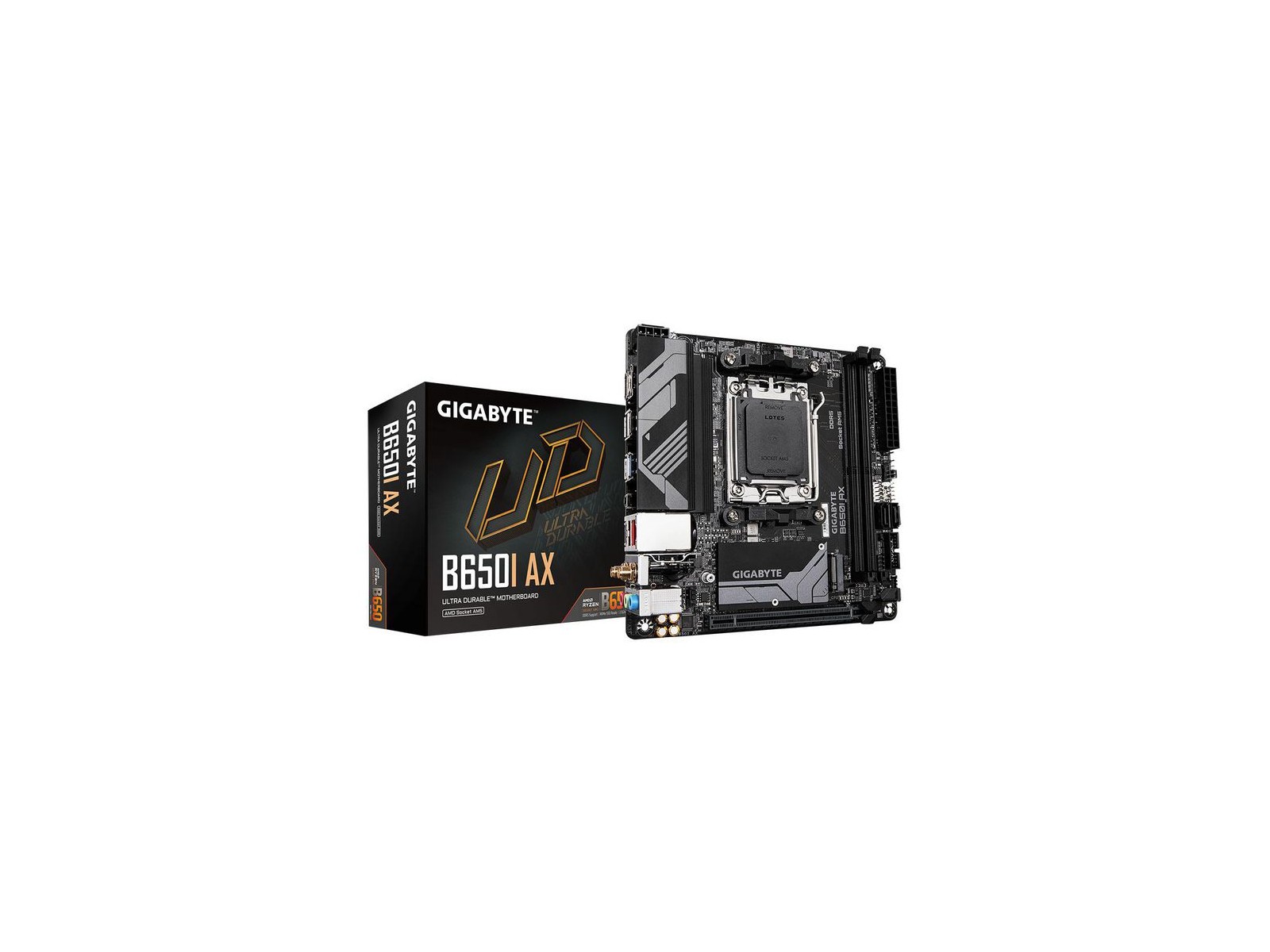 B650I AX B650I AX Gigabyte Motherboard - Supports Amd Am5 Cpus, 5+2+1 Phases Digital Vrm, Up To 6400Mhz Ddr5 (Oc), 1Xpcie 4.0... B650I AX B650I AX Gigabyte Motherboard - Supports Amd Am5 Cpus, 5+2+1 Phases Digital Vrm, Up To 6400Mhz Ddr5 (Oc), 1Xpcie 4.0...