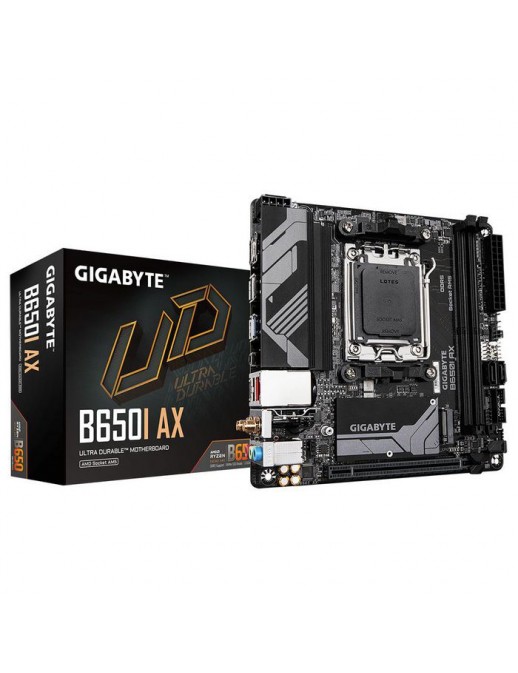 B650I AX Gigabyte Motherboard - Supports Amd Am5 Cpus, 5+2+1 Phases Digital Vrm, Up To 6400Mhz Ddr5 (Oc), 1Xpcie 4.0 M.2, Wi-Fi 