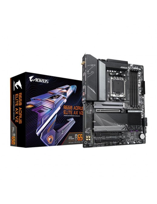 B650 A ELITE AX V2 Gigabyte B650 Aorus Elite Ax V2 Motherboard - Supports Amd Am5 Cpus, 12+2+2 Phases Digital Vrm, Up To 8000Mhz