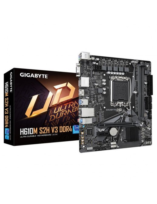 H610M S2H V3 DDR4 Gigabyte Motherboard - Supports Intel Core 14Th Cpus, 4+1+1 Hybrid Digital Vrm, Up To 3200Mhz Ddr4, 1Xpcie 3.0