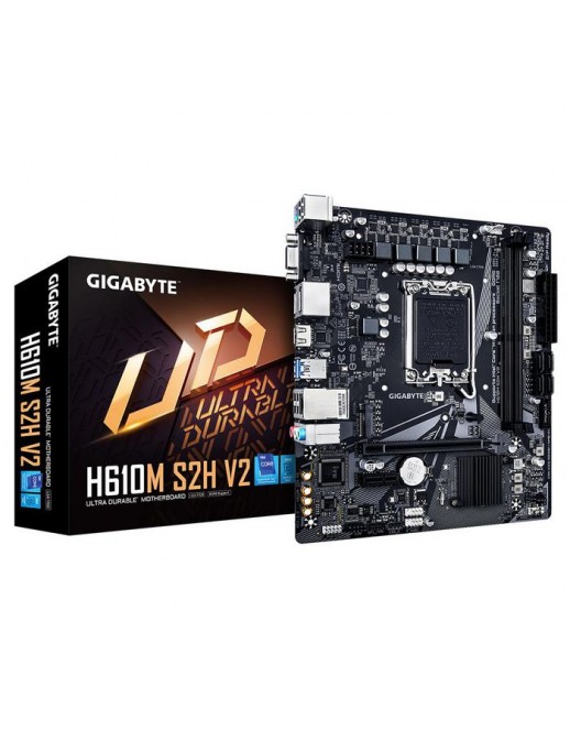 H610M S2H V2 Gigabyte Motherboard - Supports Intel Core 14Th Cpus, 4+1+1 Hybrid Phases Digital Vrm, Up To 5600Mhz Ddr5, 1Xpcie 3