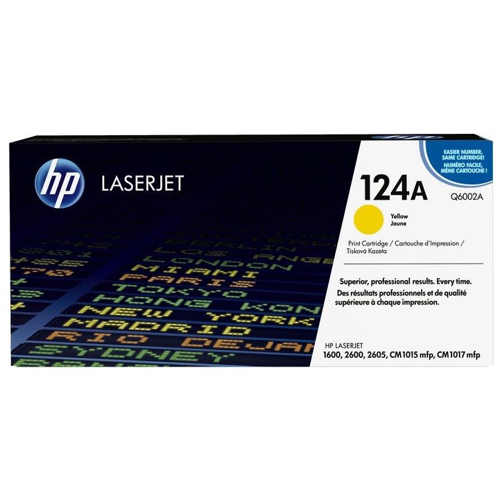 Q6002A HP 124A Yellow Original LaserJet Toner Cartridge HPQ6002A