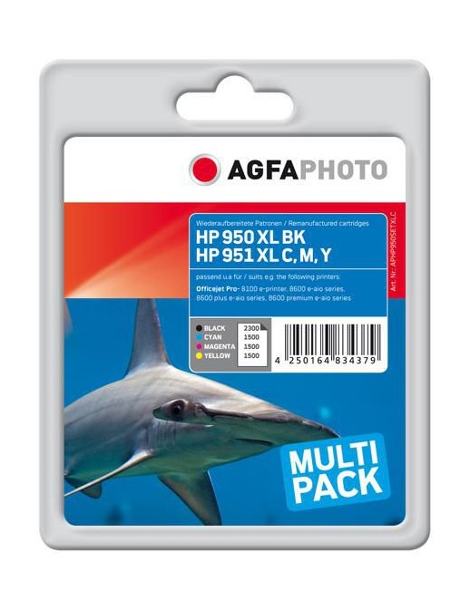 APHP950SETXLC APHP950SETXLC AgfaPhoto No. 950 XL black, CN045AE, No. 951 XL c/m/y, CN046AE, CN047AE, CN048AE
