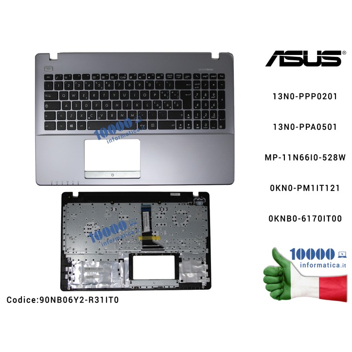 Tastiera Italiana Completa di Top Case Superiore ASUS F550Z F550ZE X550Z X550ZE 13N0-PPP020113N0-PPA0501 0KN0-PM1IT1210KNB0-6170
