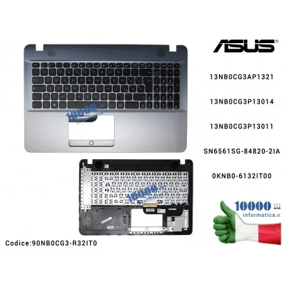 90NB0CG3-R32IT0 Tastiera Italiana Completa di Top Case Superiore ASUS VivoBook Max F541 X541 [Silver Gradient] F541N F541NA F...