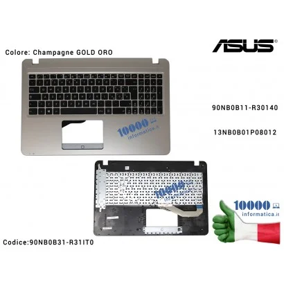 90NB0B31-R31IT0 Tastiera Italiana Completa di Top Case Superiore ASUS VivoBook X540 F540 (Icicle Gold) F540S X540S X540SA F54...