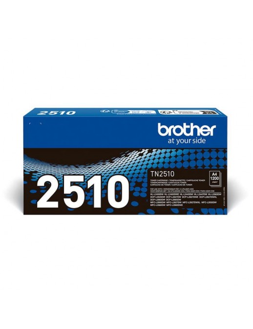 TN2510 Brother Standard yield black toner cartridge, 1,200 pages