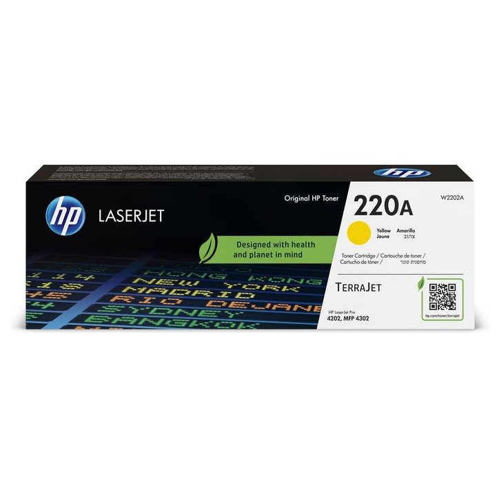W2202A HP 220A Yellow Original Laserjet Toner Cartridge