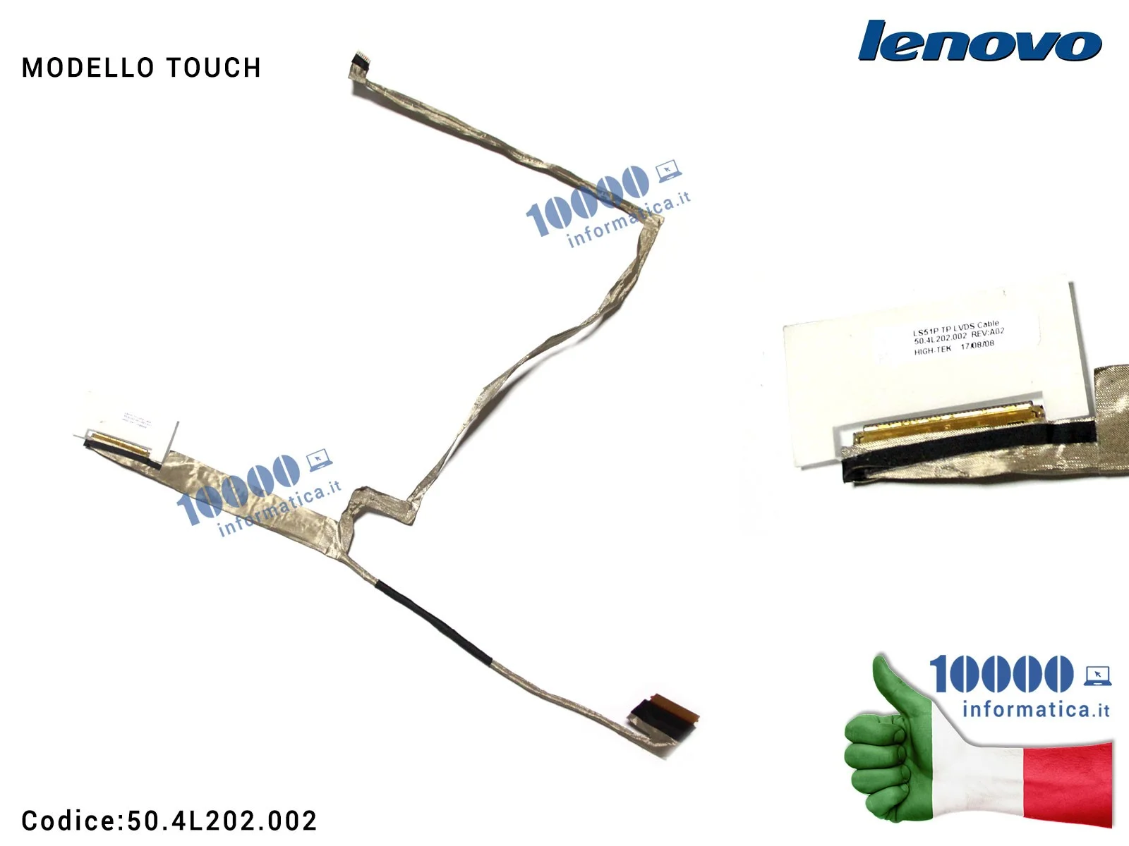 50.4L202.002 Cavo Flat LCD LENOVO IdeaPad S510P LS51P 50.4L202.002 [MODELLO TOUCH] 50.4L202.002
