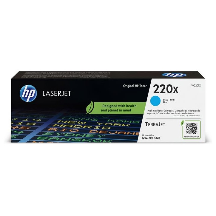 W2201X HP 220X Cyan Original Laserjet Toner Cartridge