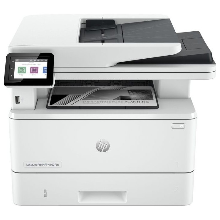 2Z623F HP Laserjet Pro Mfp 4102Fdn Printer, Black And White, Printer For Small Medium Business, Print, Copy, Scan, Fax, Instant 