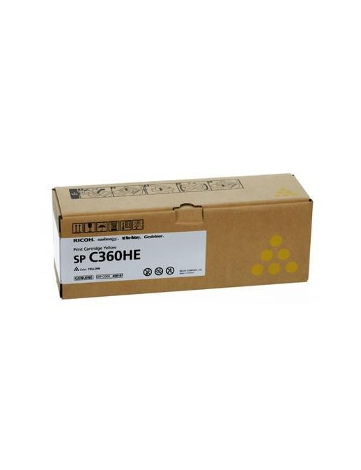408187 408187 Ricoh Print Cartridge, Yellow, SP C360DNw, 5000 Pages