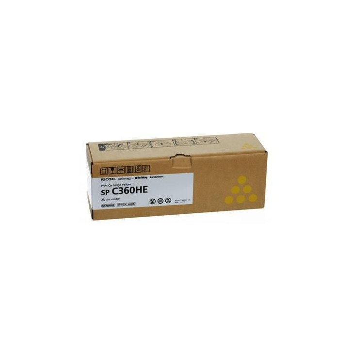 408187 Ricoh Print Cartridge, Yellow, SP C360DNw, 5000 Pages 408187 Ricoh Print Cartridge, Yellow, SP C360DNw, 5000 Pages