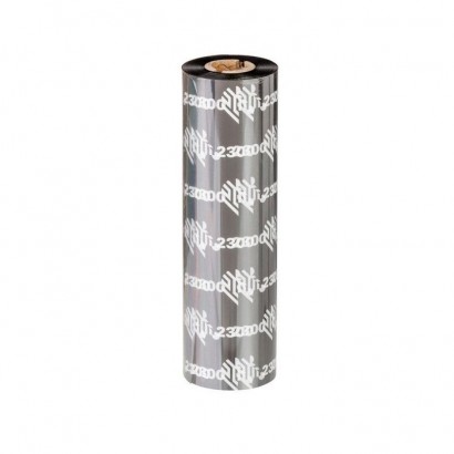 02300CT11007 02300CT11007 Zebra Wax Ribbon, 110mmx74m (4.33inx242ft), 2300 Standard, Cartridge ,1 box of 6 rolls
