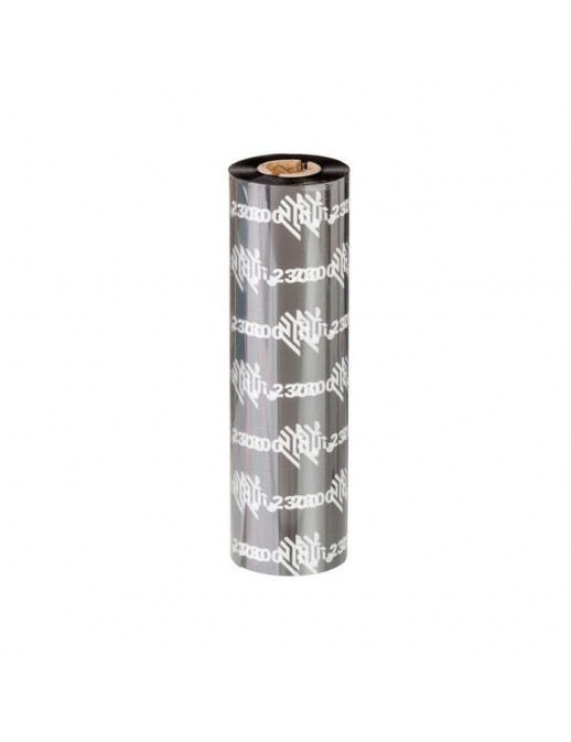 02300CT11007 02300CT11007 Zebra Wax Ribbon, 110mmx74m (4.33inx242ft), 2300 Standard, Cartridge ,1 box of 6 rolls