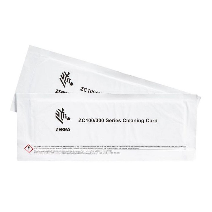105999-310-01 Zebra Cleaning Card Kit (Improved) ZC100/300 2 Cards