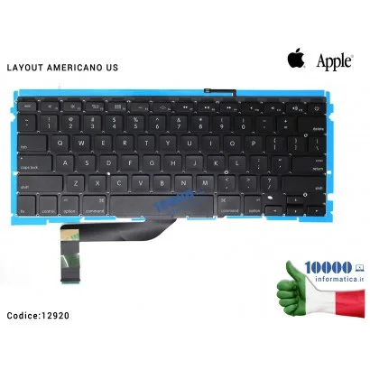 12920 Tastiera Straniera APPLE MacBook Pro Retina 15" A1398 (2012) (2013) [LAYOUT AMERICANO US] [RETROILLUMINATA] MC975 MC976...