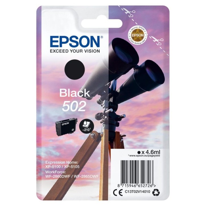 C13T02V14020 Epson Singlepack Black 502 Ink C13T02V14020 Epson Singlepack Black 502 Ink