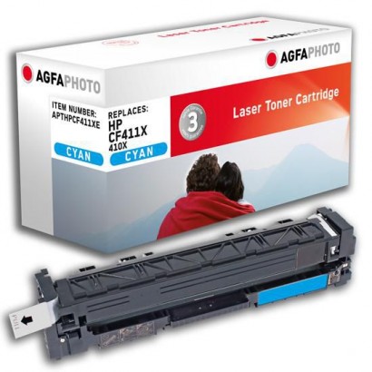 APTHPCF411XE AgfaPhoto Laser cartridge replacement for CF411X, Cyan CF411X