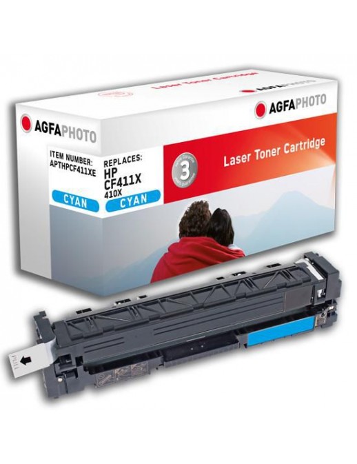 APTHPCF411XE AgfaPhoto Laser cartridge replacement for CF411X, Cyan CF411X