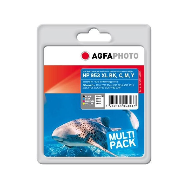 APHP953SETXL AgfaPhoto Ink, bk,c,m,y